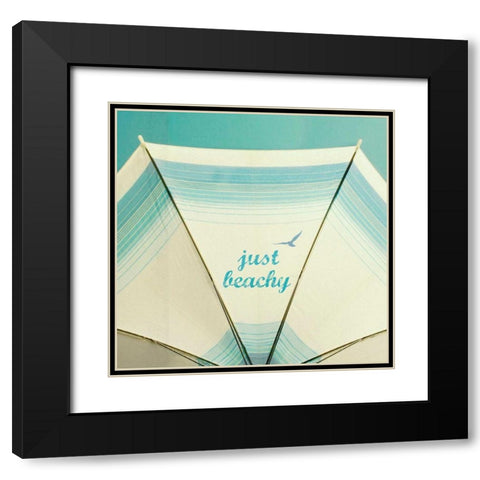 Just Beachy Black Modern Wood Framed Art Print with Double Matting by Dvorak, Vicki