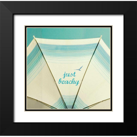 Just Beachy Black Modern Wood Framed Art Print with Double Matting by Dvorak, Vicki