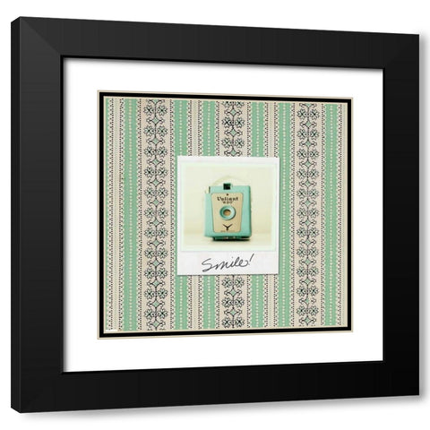 Smile Polaroid Black Modern Wood Framed Art Print with Double Matting by Dvorak, Vicki