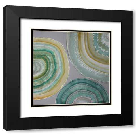 Modern Geode 1 Black Modern Wood Framed Art Print with Double Matting by Swanson, CJ