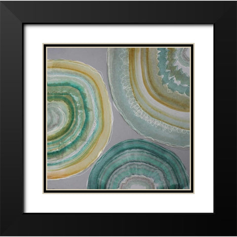 Modern Geode 1 Black Modern Wood Framed Art Print with Double Matting by Swanson, CJ