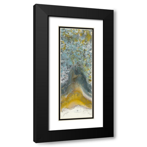 Golden Bloom 2 Black Modern Wood Framed Art Print with Double Matting by Bering, Blakely