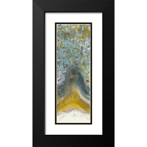 Golden Bloom 2 Black Modern Wood Framed Art Print with Double Matting by Bering, Blakely