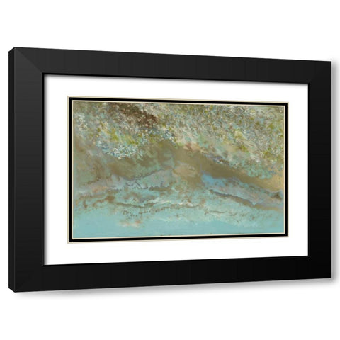 Robins Egg Black Modern Wood Framed Art Print with Double Matting by Bering, Blakely
