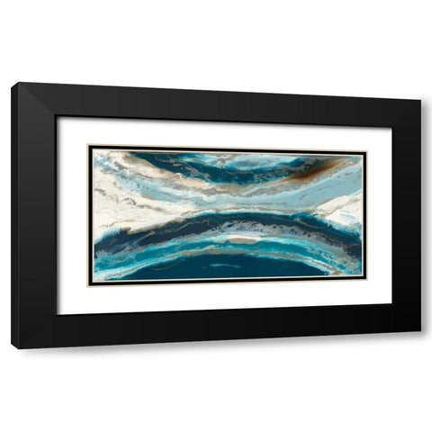 Effective Abstraction Black Modern Wood Framed Art Print with Double Matting by Bering, Blakely