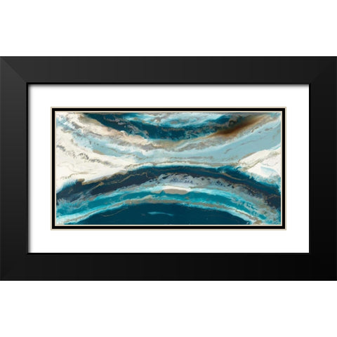 Effective Abstraction Black Modern Wood Framed Art Print with Double Matting by Bering, Blakely