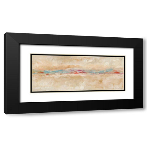 Linear Reflections Black Modern Wood Framed Art Print with Double Matting by Hutton