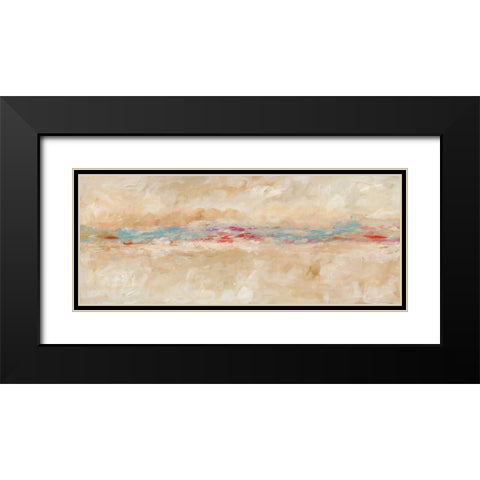 Linear Reflections Black Modern Wood Framed Art Print with Double Matting by Hutton