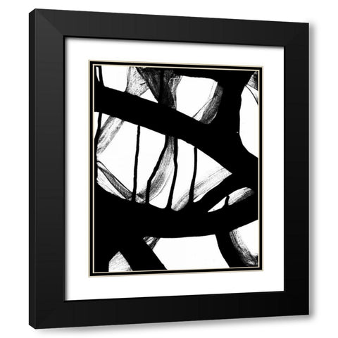 Blot and White 2 Black Modern Wood Framed Art Print with Double Matting by Hutton