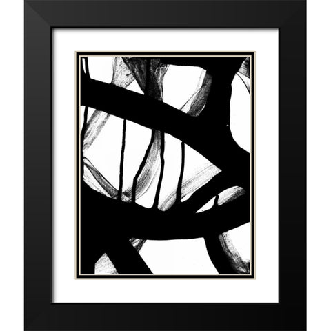 Blot and White 2 Black Modern Wood Framed Art Print with Double Matting by Hutton