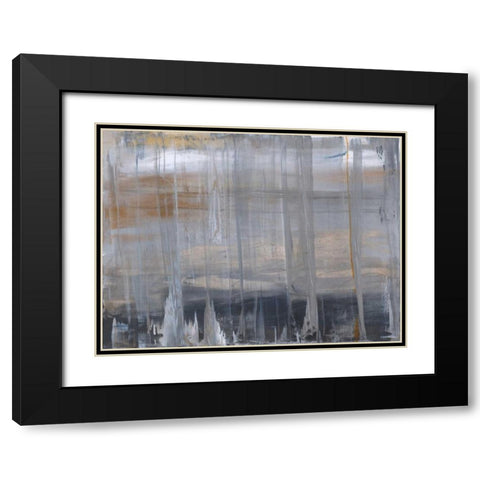 Midnight Mist Black Modern Wood Framed Art Print with Double Matting by Hutton