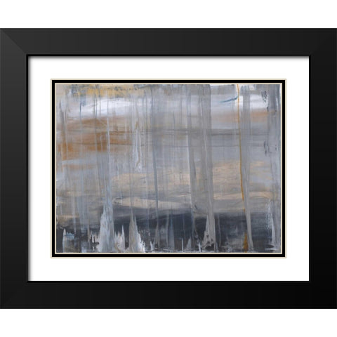 Midnight Mist Black Modern Wood Framed Art Print with Double Matting by Hutton