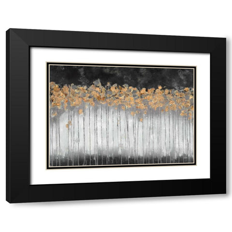 Midnight Forest Black Modern Wood Framed Art Print with Double Matting by Walters, Delsy