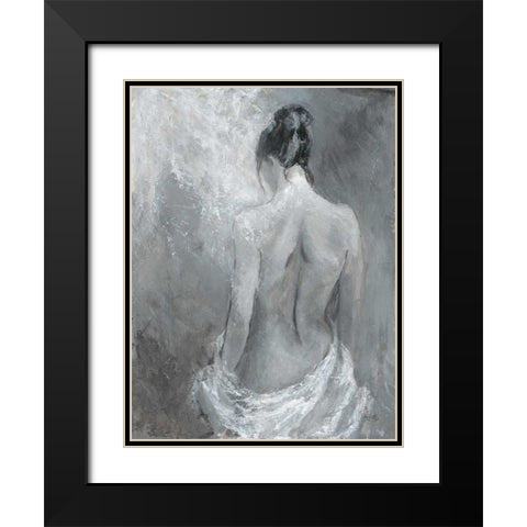 Draped Figure 2 Black Modern Wood Framed Art Print with Double Matting by Wallis, Karen