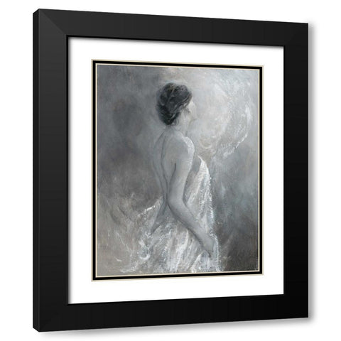 Figurative Pose 1 Black Modern Wood Framed Art Print with Double Matting by Wallis, Karen