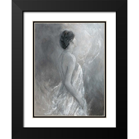 Figurative Pose 1 Black Modern Wood Framed Art Print with Double Matting by Wallis, Karen