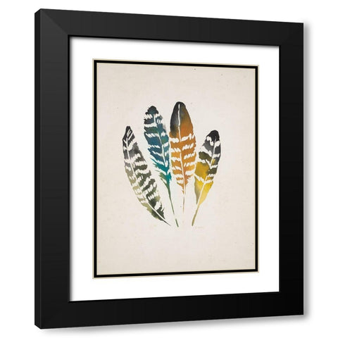 Destiny - Textured Black Modern Wood Framed Art Print with Double Matting by Swartz, Megan
