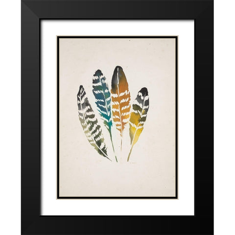 Destiny - Textured Black Modern Wood Framed Art Print with Double Matting by Swartz, Megan