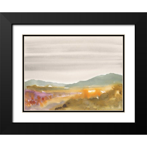 Mountain Haze Black Modern Wood Framed Art Print with Double Matting by Swartz, Megan