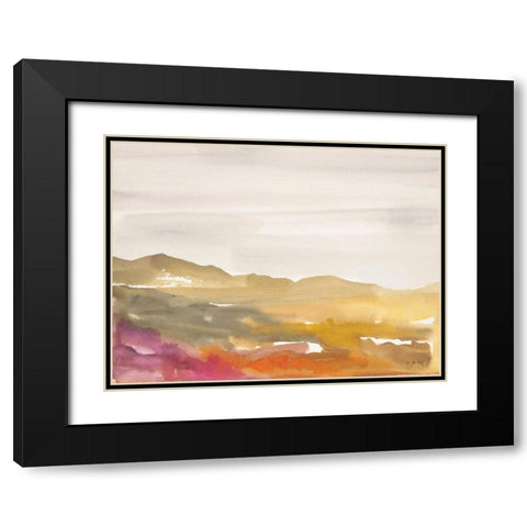 Hillside View Black Modern Wood Framed Art Print with Double Matting by Swartz, Megan