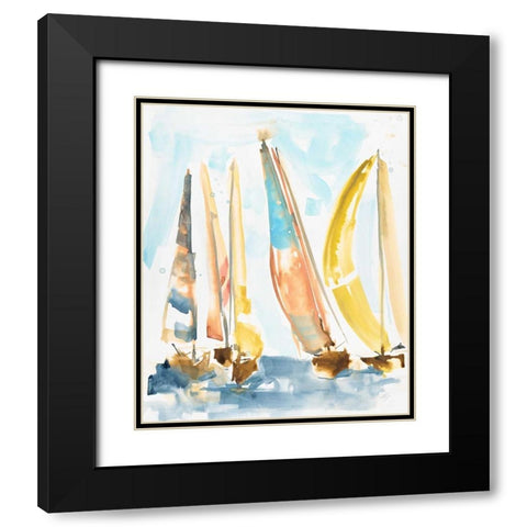 Ocean Mist Black Modern Wood Framed Art Print with Double Matting by Swartz, Megan