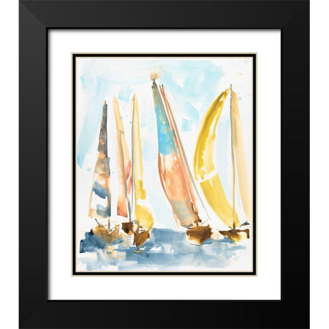 Ocean Mist Black Modern Wood Framed Art Print with Double Matting by Swartz, Megan