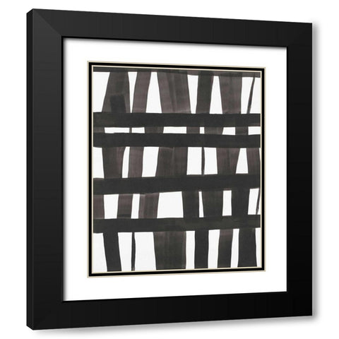 Global Weave Black Modern Wood Framed Art Print with Double Matting by Swartz, Megan