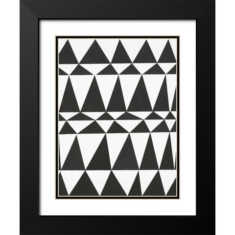 Global Triangle Black Modern Wood Framed Art Print with Double Matting by Swartz, Megan