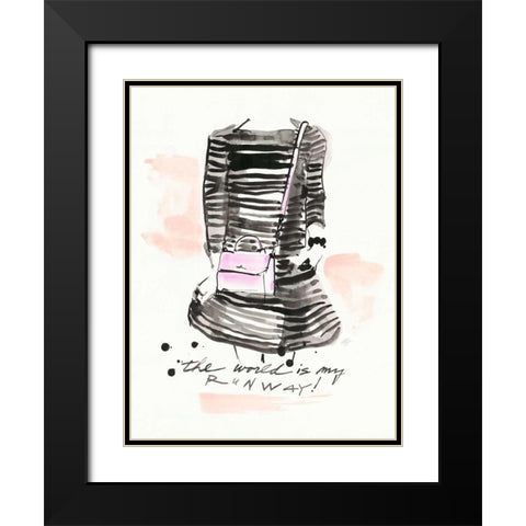 My runway Black Modern Wood Framed Art Print with Double Matting by Swartz, Megan