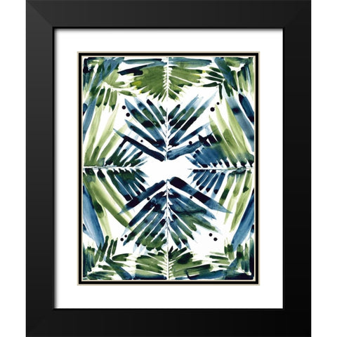 Tropical reflection Black Modern Wood Framed Art Print with Double Matting by Swartz, Megan