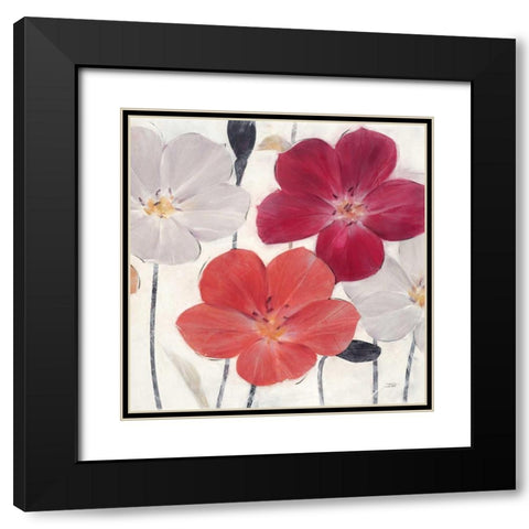 Autumn Party Square 2 Black Modern Wood Framed Art Print with Double Matting by Stoyanov, Ivo