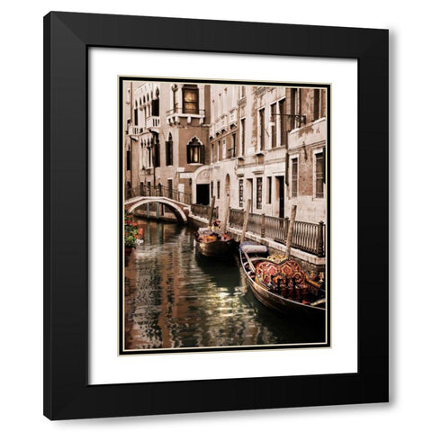 Venice Romance Black Modern Wood Framed Art Print with Double Matting by Greenwood, Michael