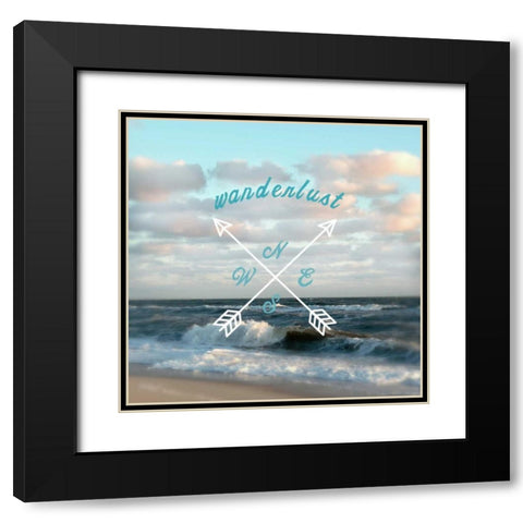 Wanderlust Beach Black Modern Wood Framed Art Print with Double Matting by Sememza, Marlana