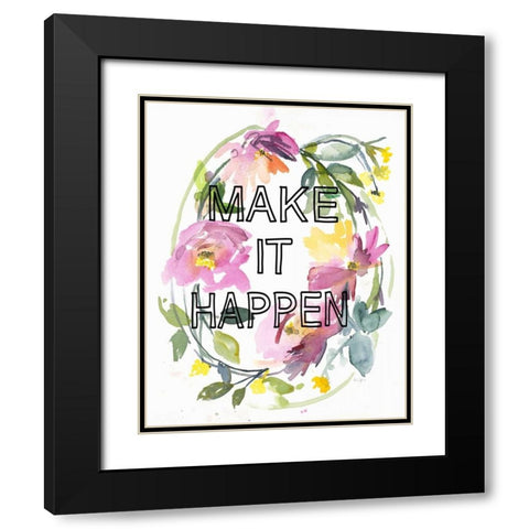 Make It Happen Black Modern Wood Framed Art Print with Double Matting by Johannesson, Karin