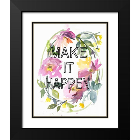 Make It Happen Black Modern Wood Framed Art Print with Double Matting by Johannesson, Karin