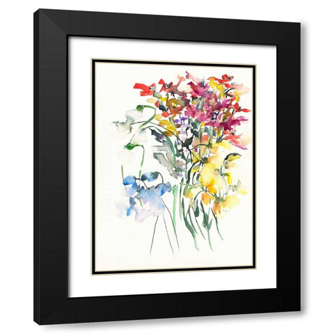 Garden Soiree 1 Black Modern Wood Framed Art Print with Double Matting by Johannesson, Karin