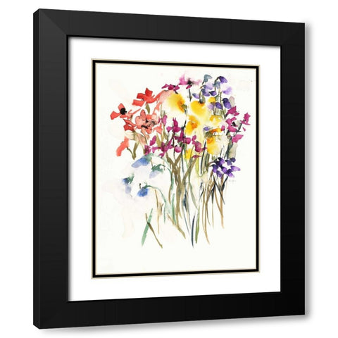 Garden Soiree 2 Black Modern Wood Framed Art Print with Double Matting by Johannesson, Karin