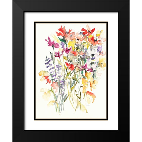 Laughing Lupines 1 Black Modern Wood Framed Art Print with Double Matting by Johannesson, Karin