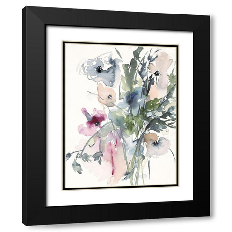Simplicity Bouquet Black Modern Wood Framed Art Print with Double Matting by Johannesson, Karin