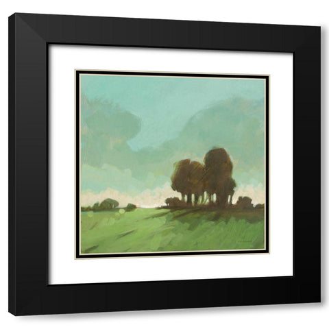 Knoll View 1 Square Black Modern Wood Framed Art Print with Double Matting by Edwards, DB