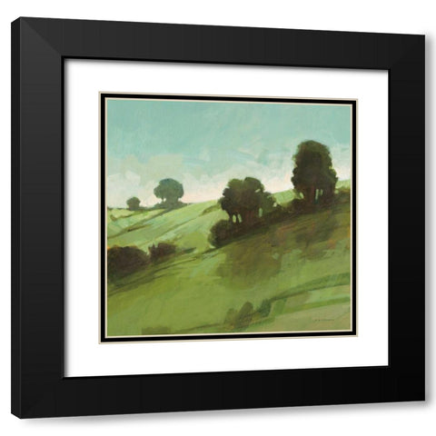 Knoll View 3 Square Black Modern Wood Framed Art Print with Double Matting by Edwards, DB