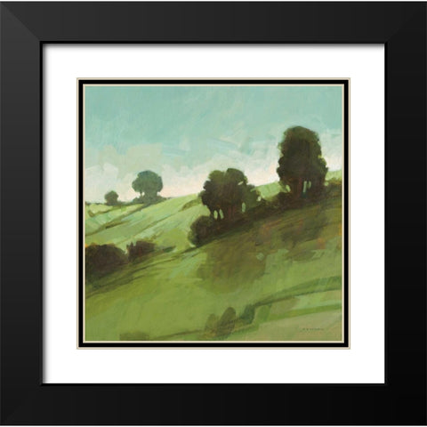 Knoll View 3 Square Black Modern Wood Framed Art Print with Double Matting by Edwards, DB