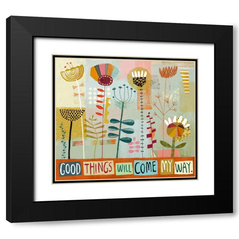 Good Things Black Modern Wood Framed Art Print with Double Matting by Faust, Richard
