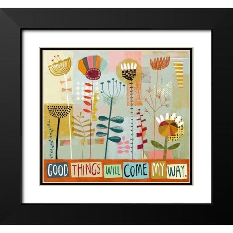 Good Things Black Modern Wood Framed Art Print with Double Matting by Faust, Richard