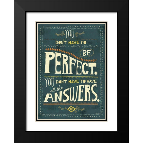 Perfect Answers Black Modern Wood Framed Art Print with Double Matting by Faust, Richard