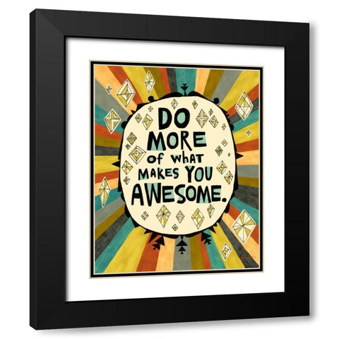 Awesome Words 1 Black Modern Wood Framed Art Print with Double Matting by Faust, Richard