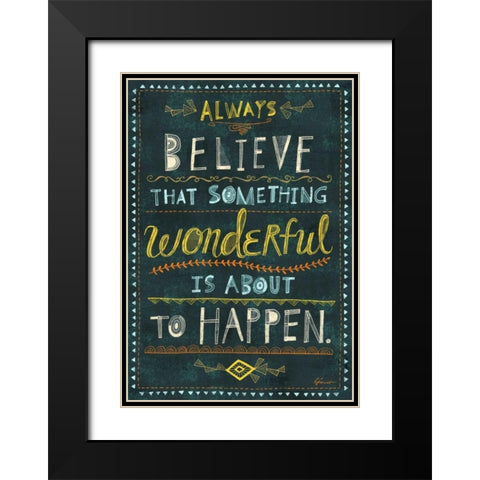 Awesome Words 2 Black Modern Wood Framed Art Print with Double Matting by Faust, Richard