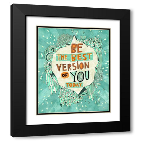 Awesome Words 3 Black Modern Wood Framed Art Print with Double Matting by Faust, Richard