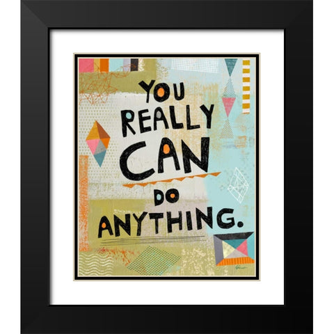 Awesome Words 4 Black Modern Wood Framed Art Print with Double Matting by Faust, Richard