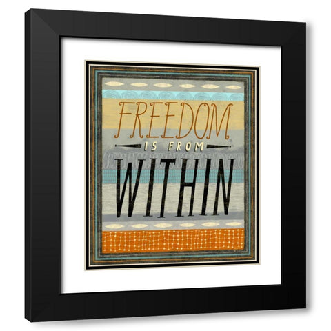 Awesome Words 5 Black Modern Wood Framed Art Print with Double Matting by Faust, Richard